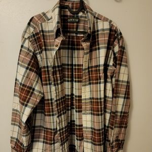 Orvis Plaid Shirt Size XL